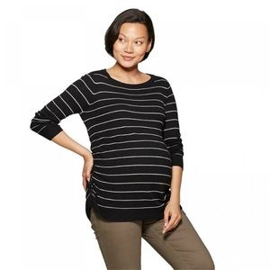 Isabel Maternity Striped Pullover Size Small